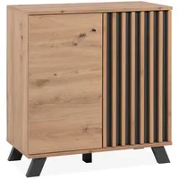 Homestyle4u Sideboard 80 x 85 x 40 cm Braun