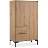 Homestyle4u Highboard 81 x 139 x 40 cm Eiche