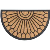 HANSE HOME "Mix Mats Gummi-Kokos Halbrund Geometric Ornament, Türmatte",