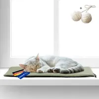 Rohrschneider ® selbstwärmende Katzendecke Fensterliege mit rutschfester Unterlage hellgrün