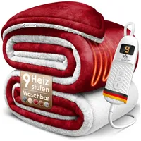 Kesser KESSER® Heizdecke mit Abschaltautomatik Doppelseitig Elektrische Wärmedecke Kuscheldecke
