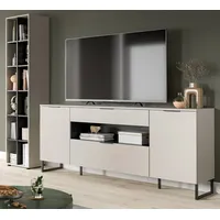 Inn.furn Wohnwand Kaschmir Schwarz, 245 cm, Morena