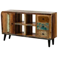 Massivmoebel24 Sideboard Altholz 150x40x86 mehrfarbig lackiert SIXTIES #101