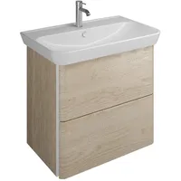 Burgbad Iveo Keramik-Waschtisch inklusive Waschtischunterschrank, Breite: 800mm, SFEN080F2833G0161, Farbe: