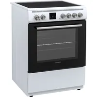 Daewoo F6EV22WL3DE Standherd mit Glaskeramik-Kochfeld, A, Garraumvolumen: 65 L,