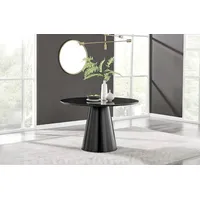 Aea Runder Esstisch 100 x 75 cm schwarz