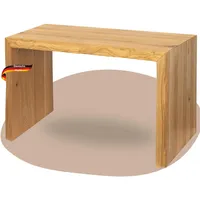 Deluke Holzbank Sitzbank EGON Eiche Massiv mit Baumkante Eichenbank