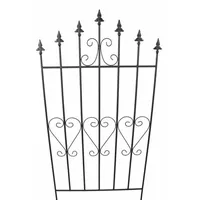 Dekoleidenschaft Vorgartenzaun 53 x 110 cm Schwarz/Metall