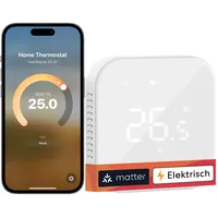 Meross Thermostat Matter Elektrische Heizungsthermostat WLAN Raumthermostat