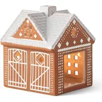 Kähler Gingerbread Light House 11,5 cm Braun/Weiß