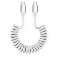 4smarts USB-C Spiralkabel 100W Weiß