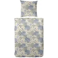 Primera Feinbiber-Bettwäsche Blumen Braun 135 x 200 cm +