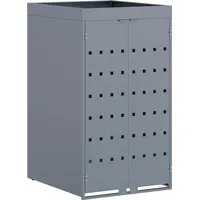 VidaXL Mülltonnenbox Rollabfallbehälter 68 x 121,5 cm grau