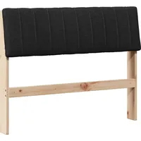 VidaXL Gepolstertes Kopfteil Schwarz 100 cm Massives Kiefernholz