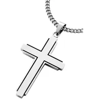 FIRETTI Kette mit Anhänger »Schmuck Geschenk Kreuz, teilweise geschwärzt«,