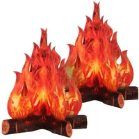 Luxuskollektion 3D Dekorative Pappe Lagerfeuer Herzstück Künstliches Feuer
