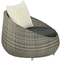 Dehner Avani Loungesessel grau/weiß