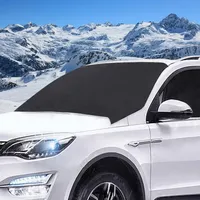 Luxuskollektion Frontscheibenabdeckung Schwarz 2 St. 210 x 120 cm