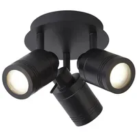 Searchlight Spotrondell 3-flammig Edelstahl schwarz