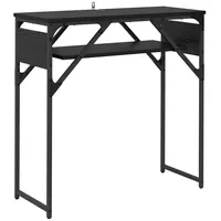 VidaXL Eichen-Optik Konsolentisch 75x30x75 schwarz