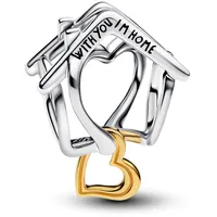 Pandora Haus & Herz Charm Silber 764145C00