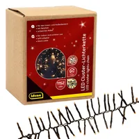 IDENA LED Cluster Lichterkette Warmweiß, 28m 1152er Außen