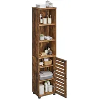 Relaxdays Hochschrank 167 x 30 x 40 cm Braun