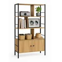 Relaxdays Bücherregal mit Unterschrank 154,5 x 74 x 30