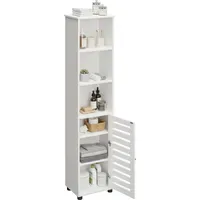 Relaxdays Badezimmerschrank 30 x 40 x 167 cm Weiß