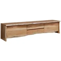 Massivmoebel24 PURE ACACIA TV-Lowboard 220x45x50 cm Beige/Massivholz