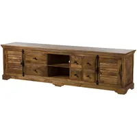 Massivmoebel24 TV-Board Mango 220x45x60 dunkelbraun geölt RODEZ #150