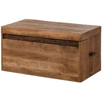 MASSIVMOEBEL24.DE Truhe Akazie 80 x 40 x 40 cm