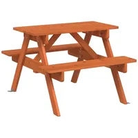 VidaXL Picknicktisch für 4 Kinder mit Schirmloch Massivholz Tanne