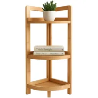 Relaxdays Eckregal 23 x 23 x 77 cm Natur