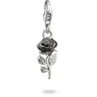 Thomas Sabo True Romance Rose Charm schwarz, silber 2232-664-11
