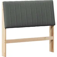 VidaXL Gepolstertes Kopfteil Dunkelgrau 100 cm Massives Kiefernholz