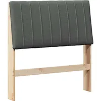 VidaXL Gepolstertes Kopfteil Dunkelgrau 90 cm Massives Kiefernholz
