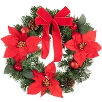 IDENA Weihnachtskranz rote Schleifen Ø40cm für Innen