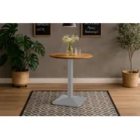 Sam Bistrotisch Schweizer Kante massiv Akazie naturfarben 60 cm