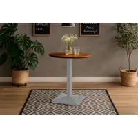 Sam möbel gmbh Bistrotisch Schweizer Kante massiv Akazie nussbaumfarben