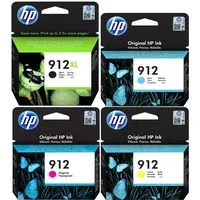 HP 912XL schwarz + 912 CMY