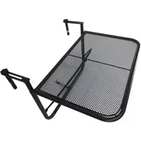 Outsunny Balkonhängetisch 60 x 56,5 x 45 cm Schwarz