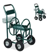 Relaxdays Schlauchwagen 4 Räder grün