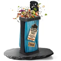 BigDean Müllsackständer 70-120 l Schwarz