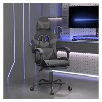 VidaXL Gaming-Stuhl mit Fußstütze Grau für PC