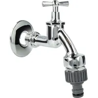 Tecuro Auslaufventil 1/2 Zoll Messing hochglanzverchromt