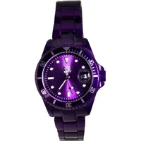 Light Time Armbanduhr Quarz Damen Herren Datum Aluminium Violett