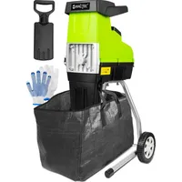 Maltec Gartenhäcksler Häcksler elektrische 3500W Schredder Holzhäcksler Fangsäck 60L