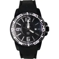 Light Time Armbanduhr Herren Kunststoff Silikonband Datum Schwarz L134BLK