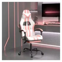 VidaXL Gaming-Stuhl Kunstleder Weiß & Rosa